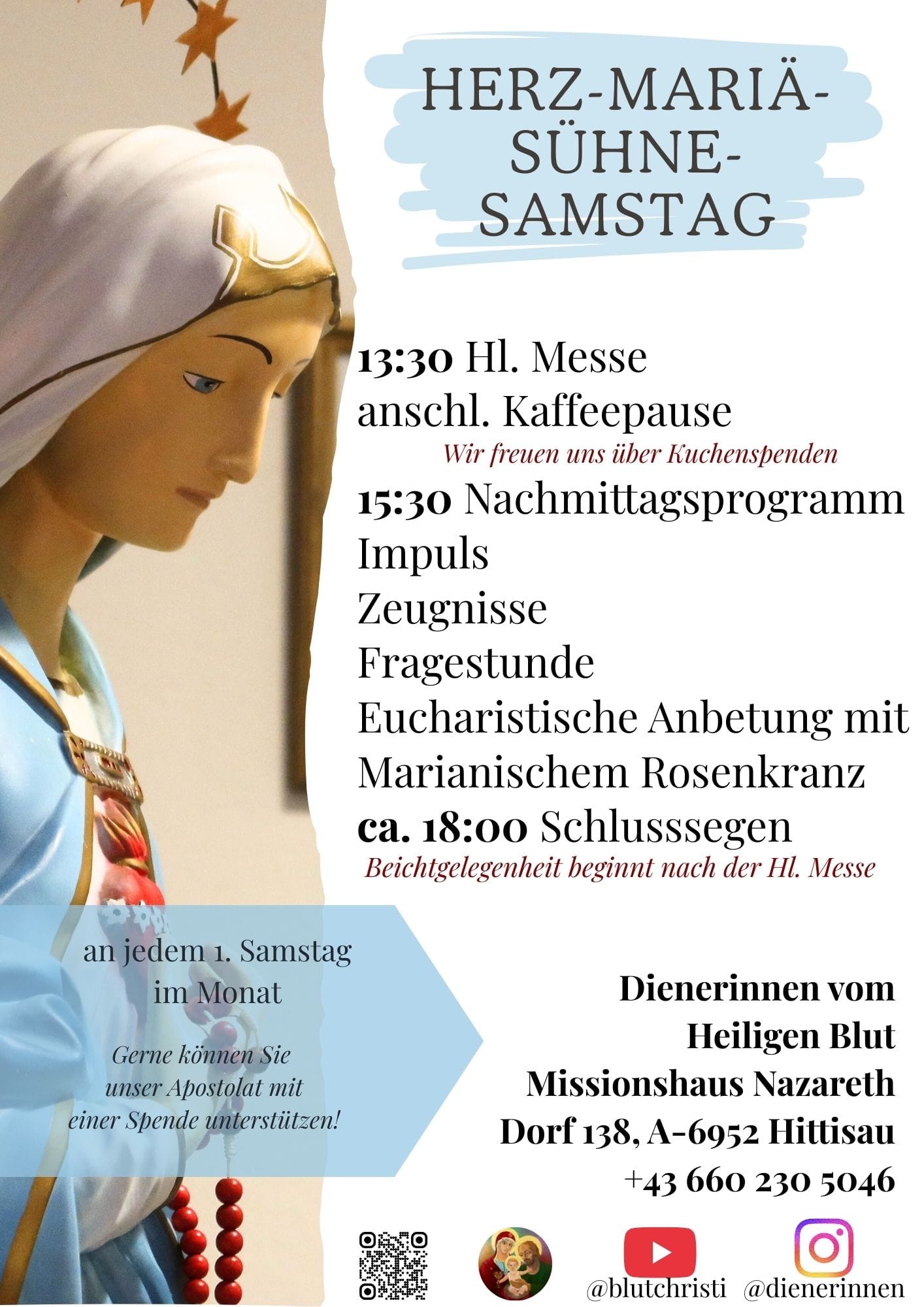 Herz-Maria-Sühne-Samstag in Hittisau