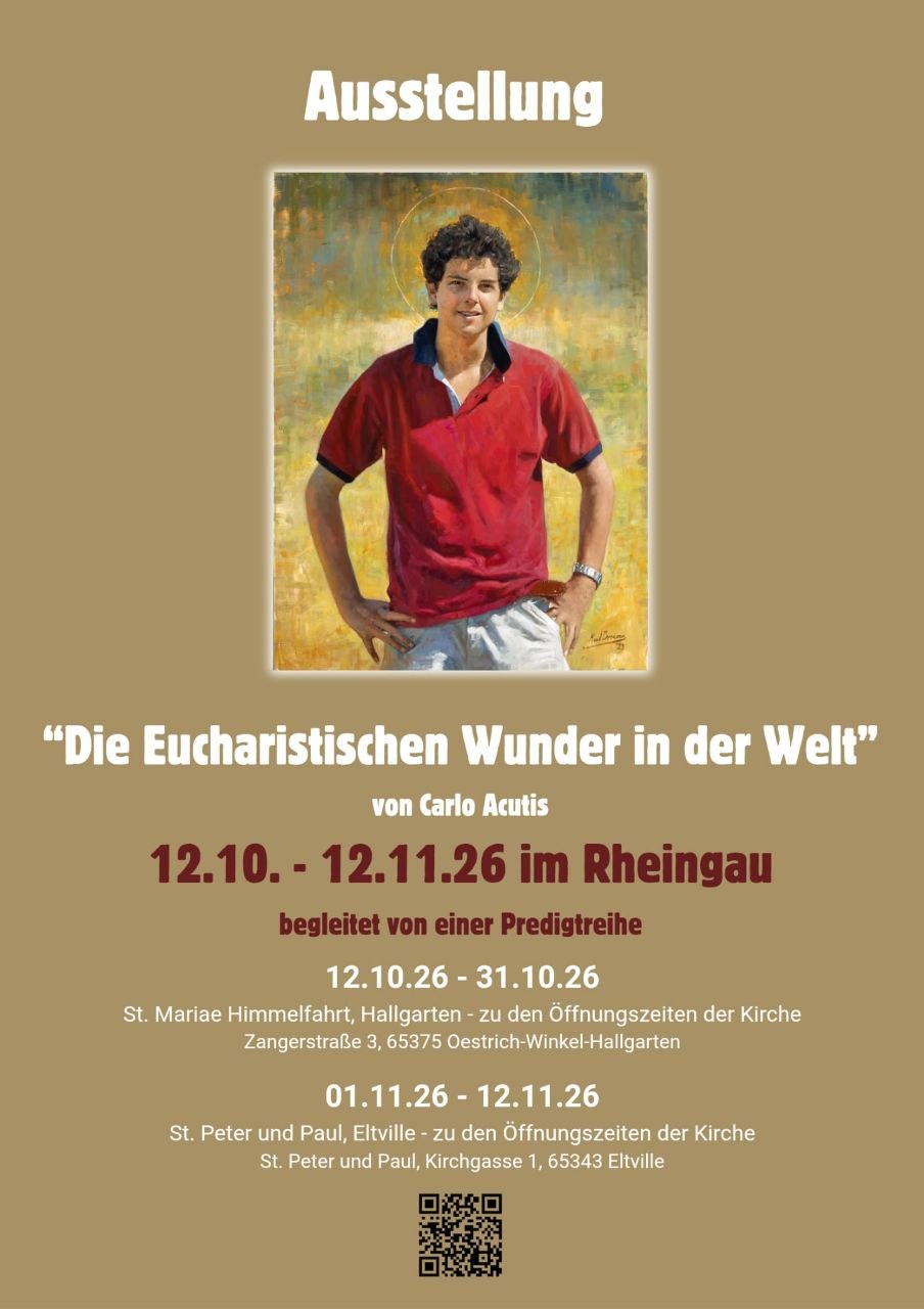 Ausstellung „Die Eucharistischen Wunder in der Welt“ von Carlo Acutis - Hallgarten