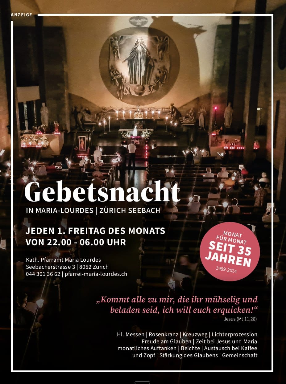 Gebetsnacht in Maria-Lourdes