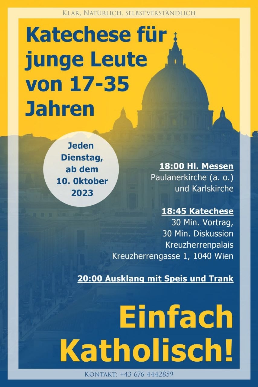 Katechese für junge Leute von 17-35 Jahren
